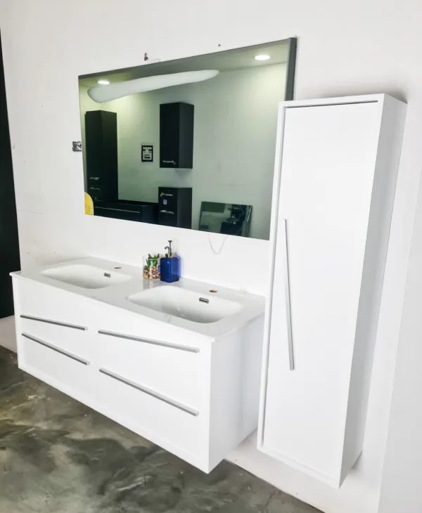 CONTEMPORARY DOUBLE SINK BATHROOM VANITY