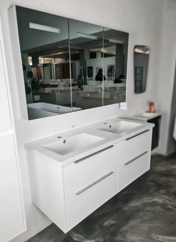 MODERN FLOATING DOUBLE SINK VANITY