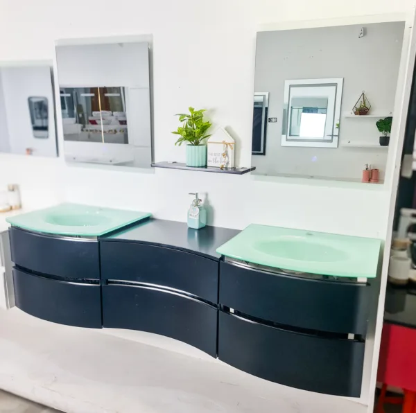 DOUBLE VANITY BATHROOM SINK  WALL-MOUNTED DESIGN