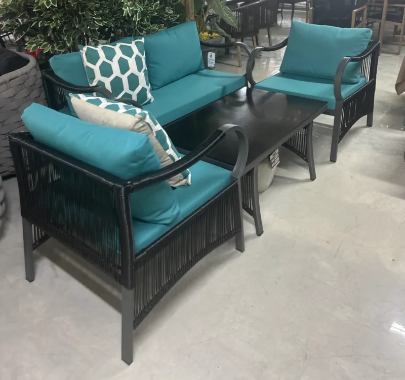 Patio Outdoor Table + Chair 4pcs