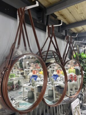 Mirror Metal + Glass Decoration 500