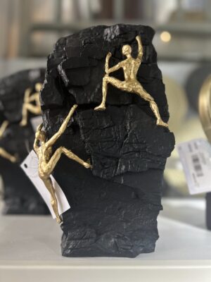 Metal + Glass Decoration Climbing men