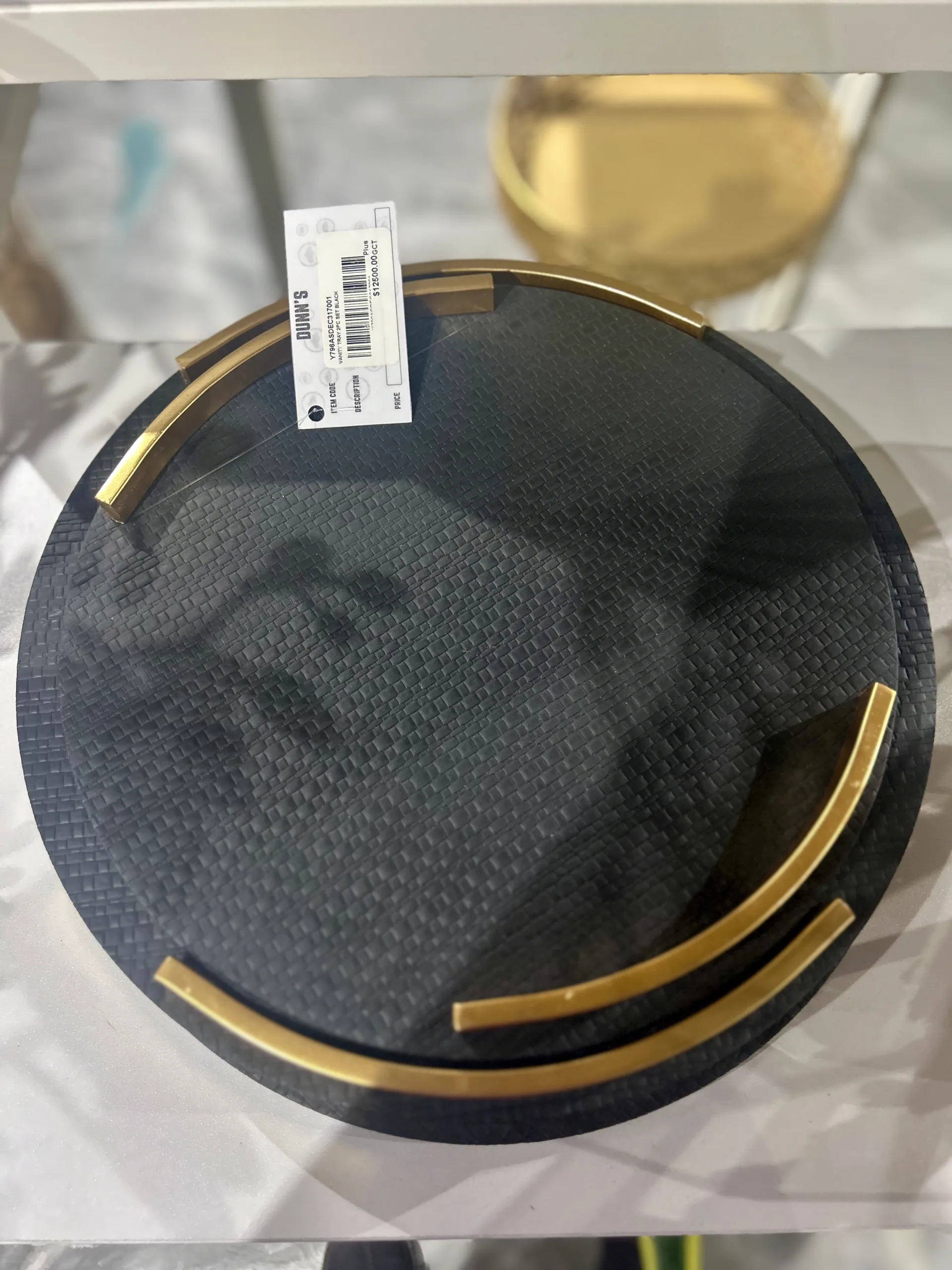 Vanity Tray 2pc Set Black