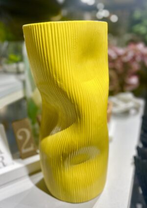 Ceramic Yellow Vase Office Décor