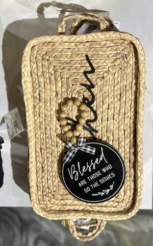 Straw Wooden Tray Design