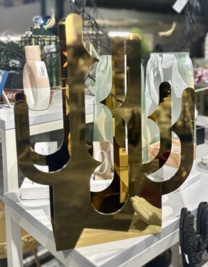 Abstract Gold Metal Glossy Décor