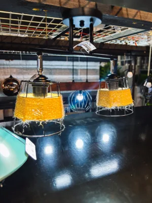 Gold and Black Floor Lamp