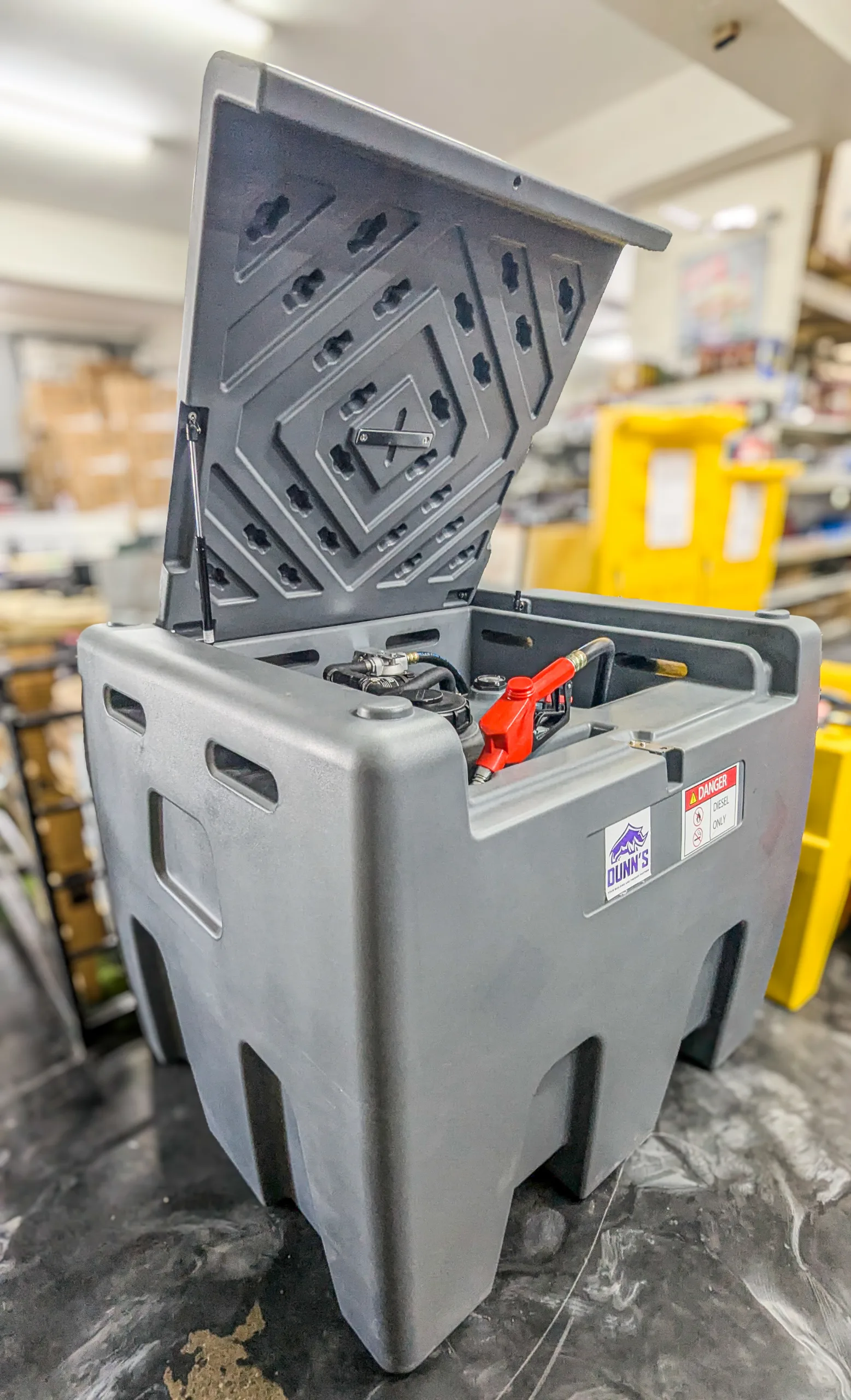 1000L / 263 Gallon Portable Diesel Fuel Transfer Tank with 12V Pump, Hose & Automatic Nozzle