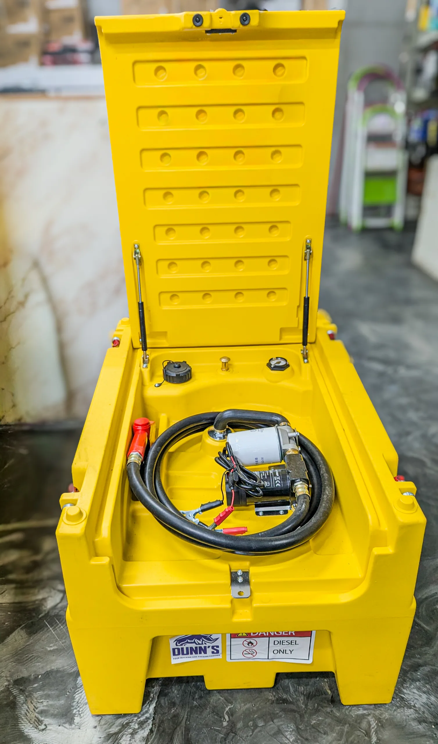 220L Portable Diesel Fuel Transfer Tank with 12V Pump, 40L/Min Flow, Hose & Automatic Nozzle - Image 3